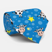 Happy Cows Blue Stars en Stippen Stropdas (Opgerold)
