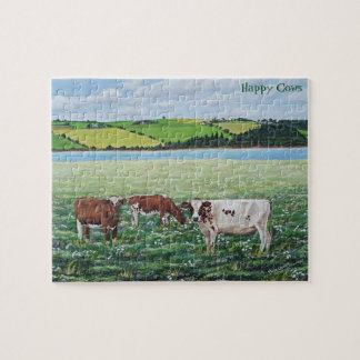 "Happy Cows" Puzzle Legpuzzel