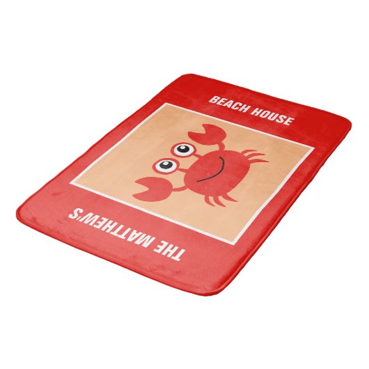 Happy Crab aangepast badmat (Gekanteld)