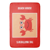 Happy Crab aangepast badmat (Voorkant Verticaal)