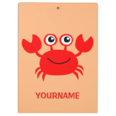 Happy Crab aangepast klembord (Achterkant)