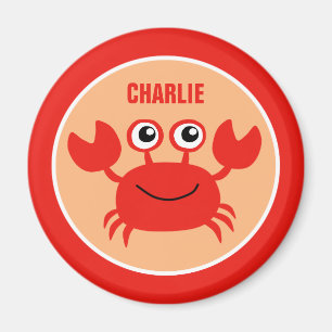 Happy Crab aangepast monogram magnet