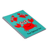 Happy Crab, aangepast notebook Notitieboek (Rechterzijde)