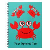 Happy Crab, aangepast notebook Notitieboek (Voorkant)