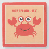 Happy Crab, aangepast onderzetter (Voorkant)