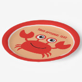 Happy Crab aangepast papier borden Papieren Bordje (Gekanteld)
