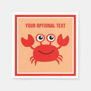 Happy Crab aangepast papier servetten