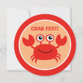 Happy Crab aangepaste Cookout-uitnodigingen Kaart (Voorkant)