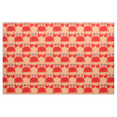 Happy Crab aangepaste fabric Stof (Fat Quarter)