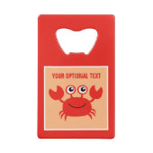 Happy Crab aangepaste flesopener Creditkaart Flessenopener (Achterkant)