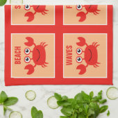 Happy Crab aangepaste handdoek (Gevouwen)