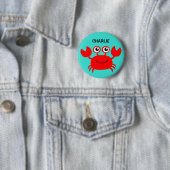 Happy Crab aangepaste knoppen Ronde Button 5,7 Cm (In situ)