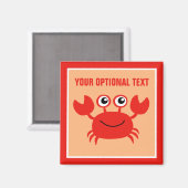 Happy Crab aangepaste magneet (Voorkant / Achterkant)