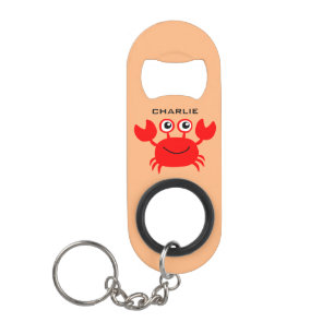 Happy Crab aangepaste monogram flesopener Mini Flessenopener