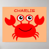 Happy Crab, aangepaste naam poster (Voorkant)