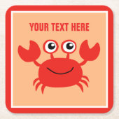 Happy Crab aangepaste onderzetters (Voorkant)