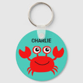 Happy Crab aangepaste sleutelketens Sleutelhanger (Voorkant)