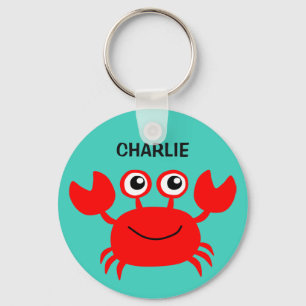 Happy Crab aangepaste sleutelketens Sleutelhanger