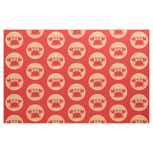 Happy Crab aangepaste stof (Fat Quarter)