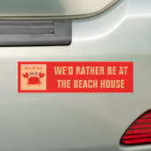 Happy Crab aangepaste tekstbumpersticker Bumpersticker (Op auto)