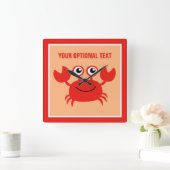 Happy Crab aangepaste wandklok (Huis)