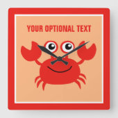 Happy Crab aangepaste wandklok (Voorkant)
