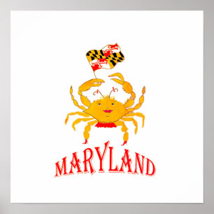 Happy crab baby T-shirt Sierkussen Poster