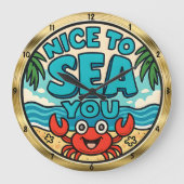 Happy Crab Beach Zee Grote Klok (Voorkant)