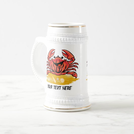 HAPPY CRAB, (BEWERKBAAR ) BIERPUL (Voorkant links)