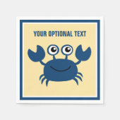 Happy Crab Custom Text Servet (Voorkant)