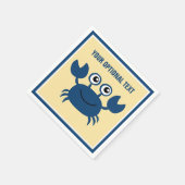 Happy Crab Custom Text Servet (Hoek)