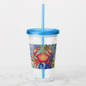 Happy Crab Tumbler Acryl Drinkbeker (Voorkant)