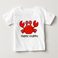 Happy Crabby/Cute Red Cartoon Crab Design