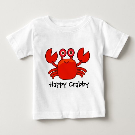 Happy Crabby/Cute Red Cartoon Crab Design (Voorkant)