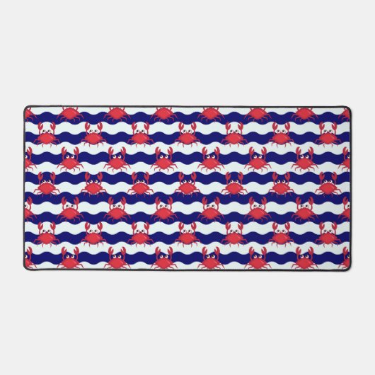 Happy Crabs Pattern Bureaumat (Voorkant)
