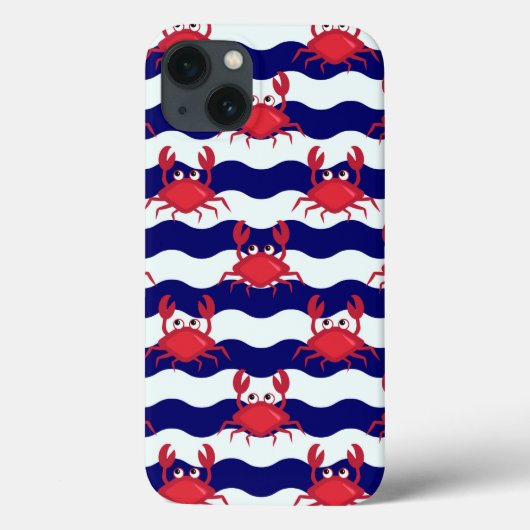 Happy Crabs Pattern Case-Mate iPhone Case (Achterkant)