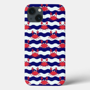 Happy Crabs Pattern iPhone 13 Hoesje