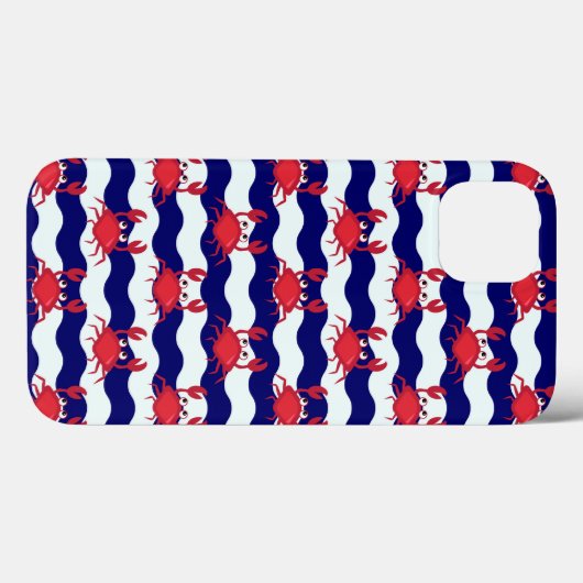 Happy Crabs Pattern Case-Mate iPhone Case (Achterkant (horizontaal))