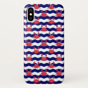 Happy Crabs Pattern iPhone X Hoesje