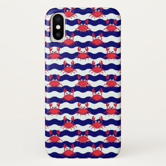 Happy Crabs Pattern Case-Mate iPhone Case (Achterkant)