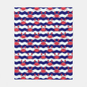 Happy Crabs Pattern Fleece Deken (Voorkant)