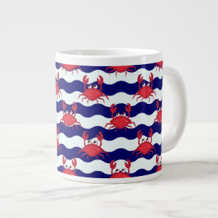Happy Crabs Pattern Grote Koffiekop
