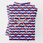 Happy Crabs Pattern Inpakpapier Vel (In situ)