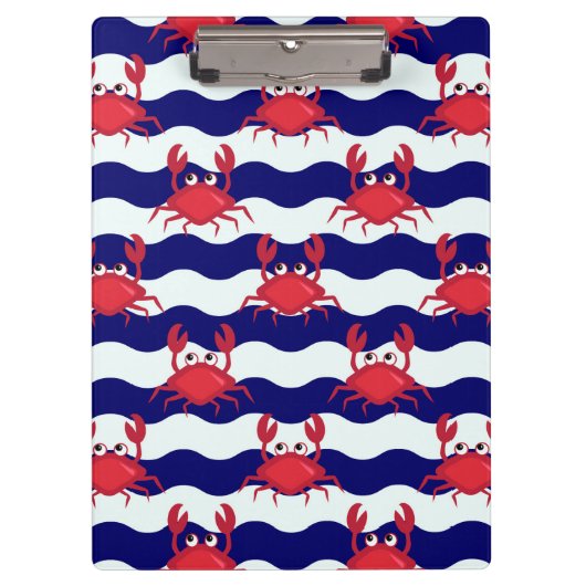 Happy Crabs Pattern Klembord (Voorkant)