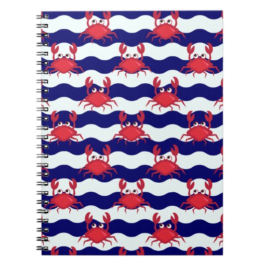 Happy Crabs Pattern Notitieboek (Voorkant)