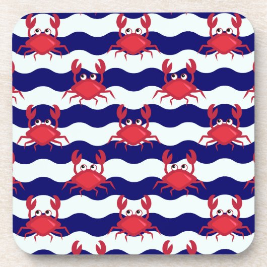 Happy Crabs Pattern Onderzetter (Voorkant)