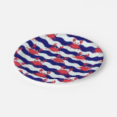 Happy Crabs Pattern Papieren Bordje (Gekanteld)