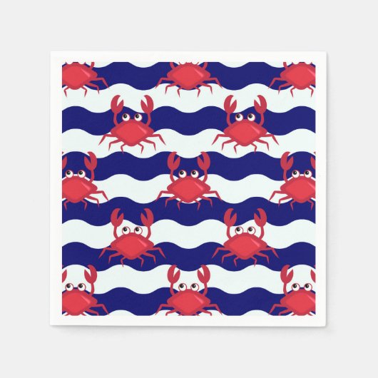 Happy Crabs Pattern Servet (Voorkant)