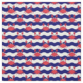 Happy Crabs Pattern Stof (Swatch)
