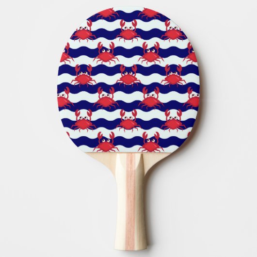 Happy Crabs Pattern Tafeltennisbatje (Voorkant)